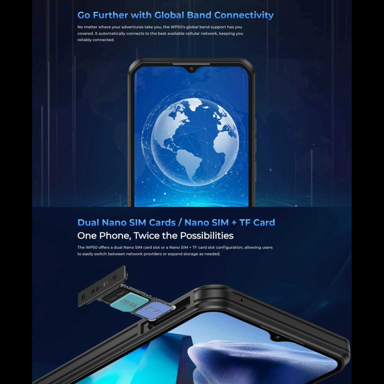 Oukitel WP50 5G Rugged Phone, 4GB+256GB, 6.6 inch Android 14.0 MediaTek Dimensity 6100+ Octa-core 3.0GHz, NFC, OTG, Network: 5G Oukitel WP50 5G Rugged Phone, 4GB+256GB, 6.6 inch Android 14.0 MediaTek Dimensity 6100+ Octa-core 3.0GHz, NFC, OTG, Network: 5G
